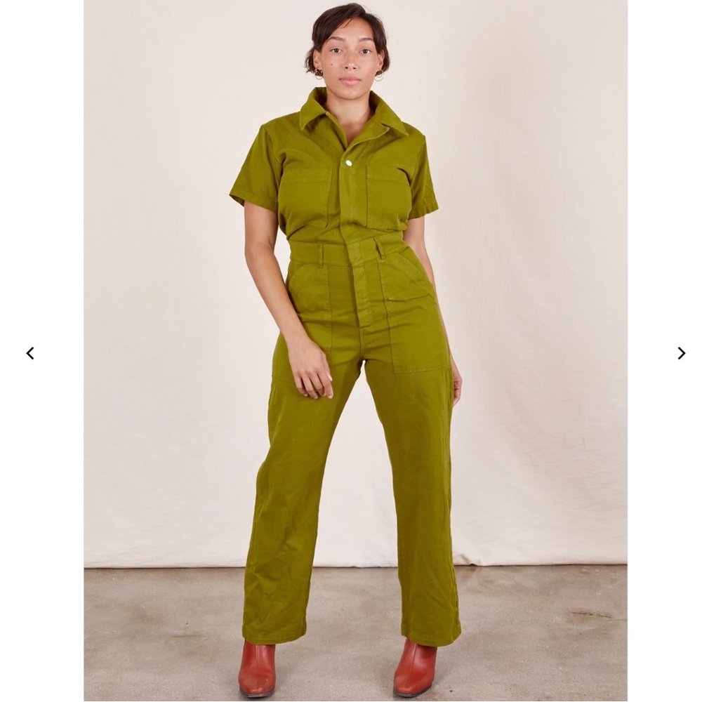 Big Bud Press short sleeve jumpsuit - olive - large